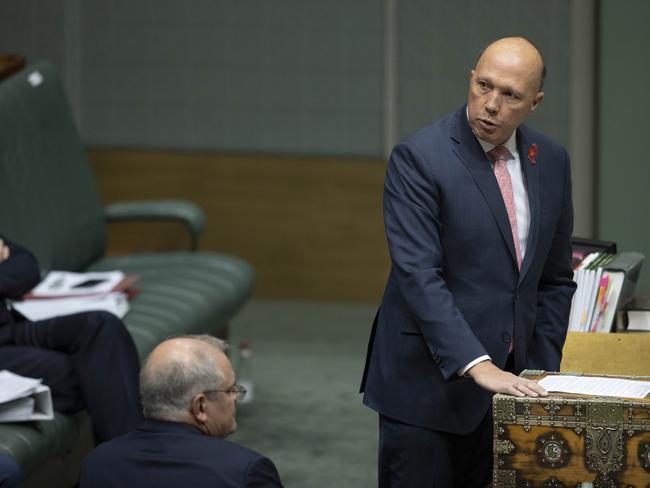 Peter Dutton withdrew comments calling Mr Bandt an ‘enemy of the state’. Picture: NCA NewsWire / Gary Ramage