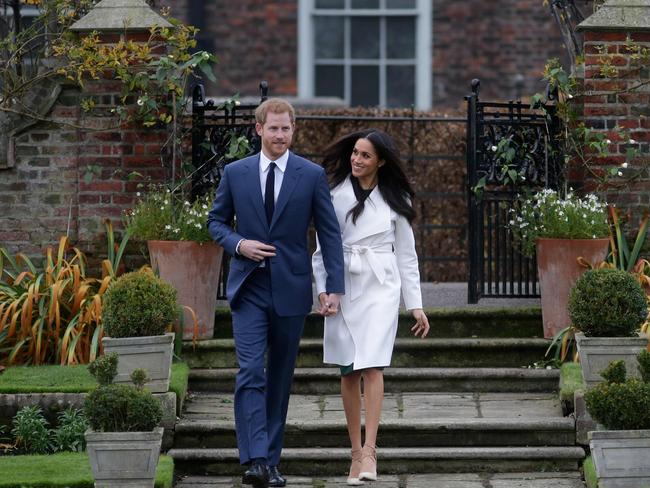 Prince Harry and Meghan Markle showed a lot of affection for each other for the cameras. Picture: AFP/Daniel Leal-Olivas