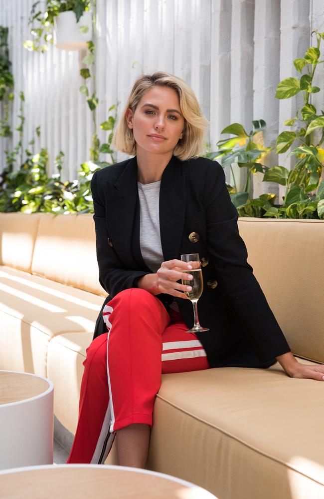 Qantas Ambassador Jesinta Franklin at the new Perth International Transit Lounge.