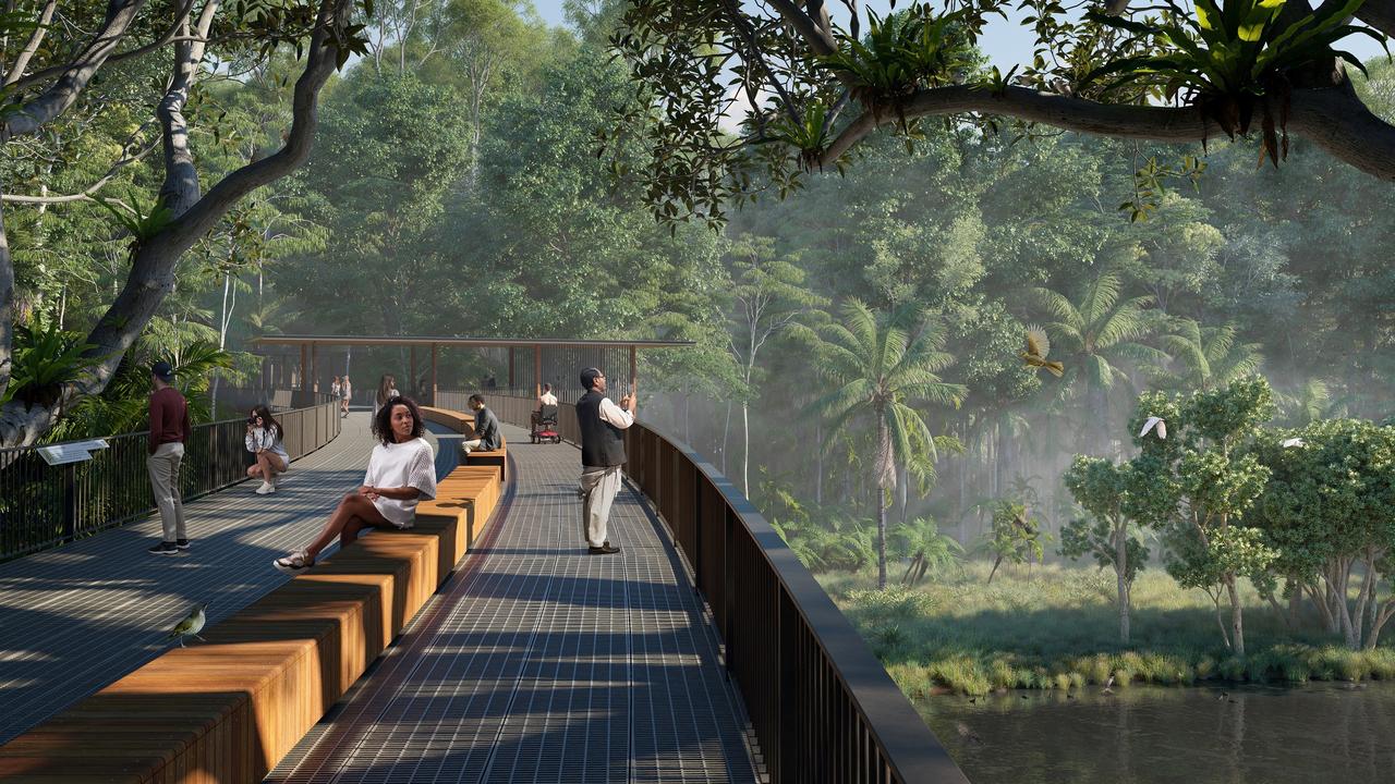 One of the two treetop bridges. Artist impression.