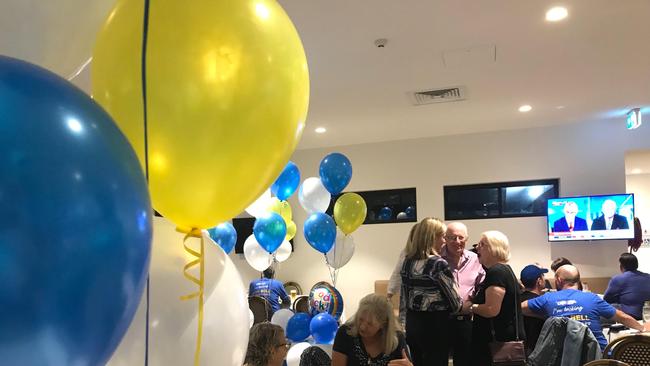 Supporters at Angie Bell's election party this evening.