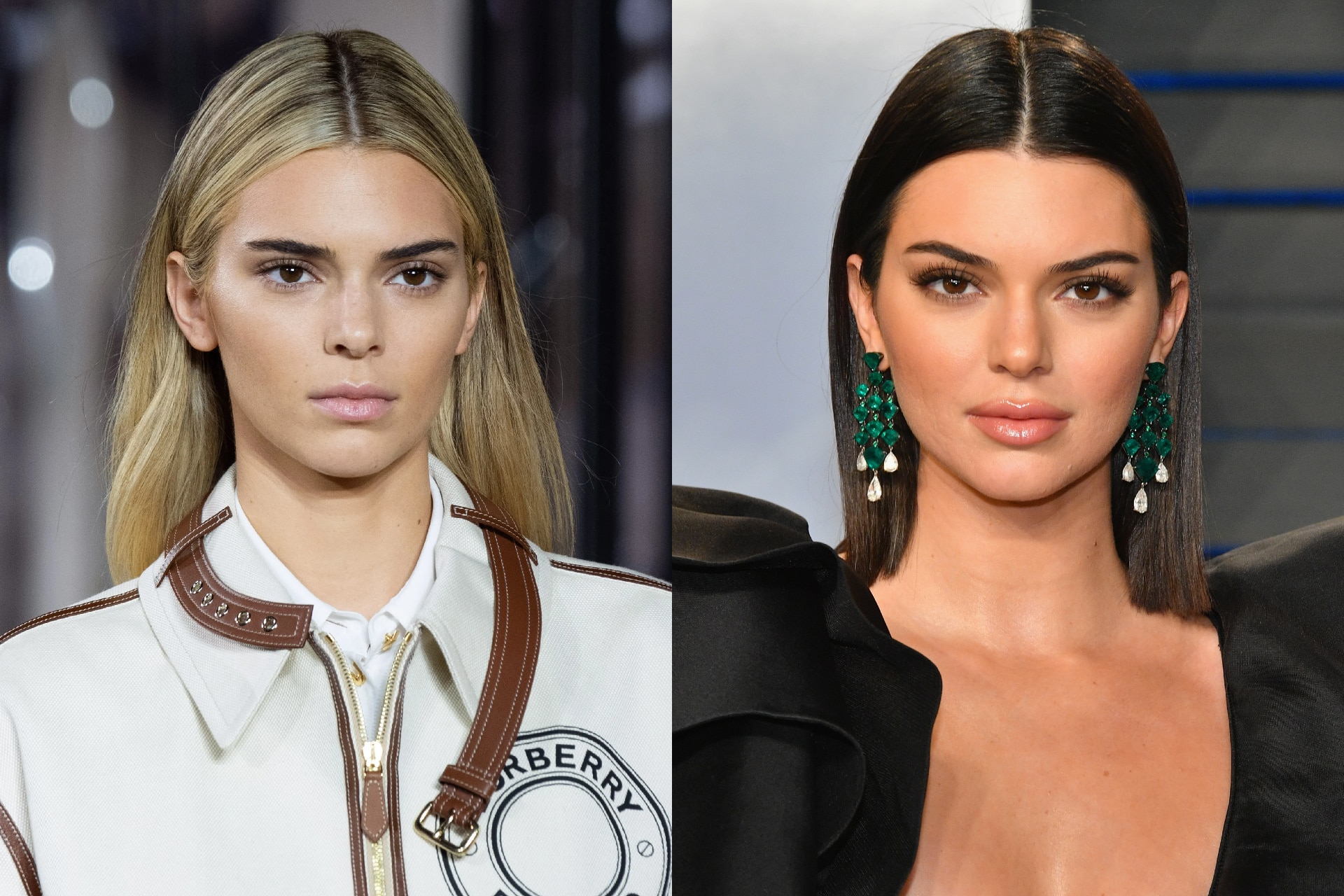 <h2>Kendall Jenner</h2><p>She might now be a redhead, but before her copper-haired days, Jenner was switching between blonde and brunette, bleaching her naturally dark hair for&nbsp;Burberry&rsquo;s spring/summer 2020 presentation.</p>