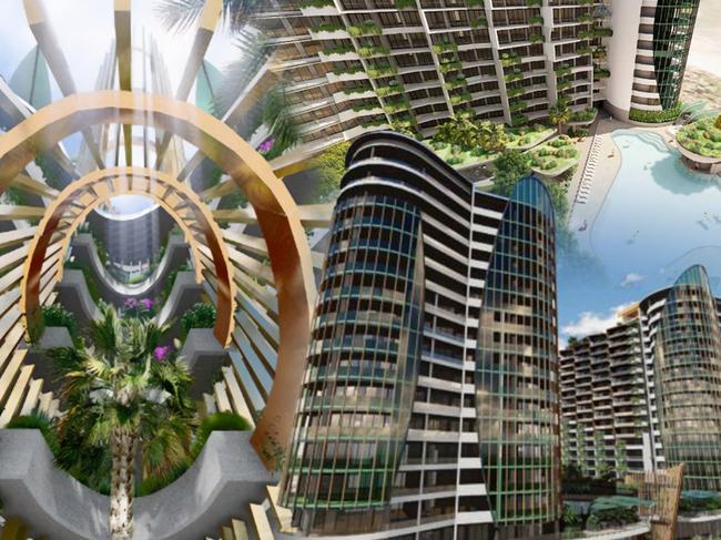 A "twin towers" mega resort is planned for Hervey Bay. IMAGE: Mode Design Corp