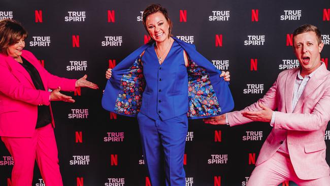 Susan Catsonis at Brisbane Powerhouse. Sarah Spillane and Clément Bauer at the True Spirit Netflix global premiere at Brisbane Powerhouse. Picture: Adam Shaw