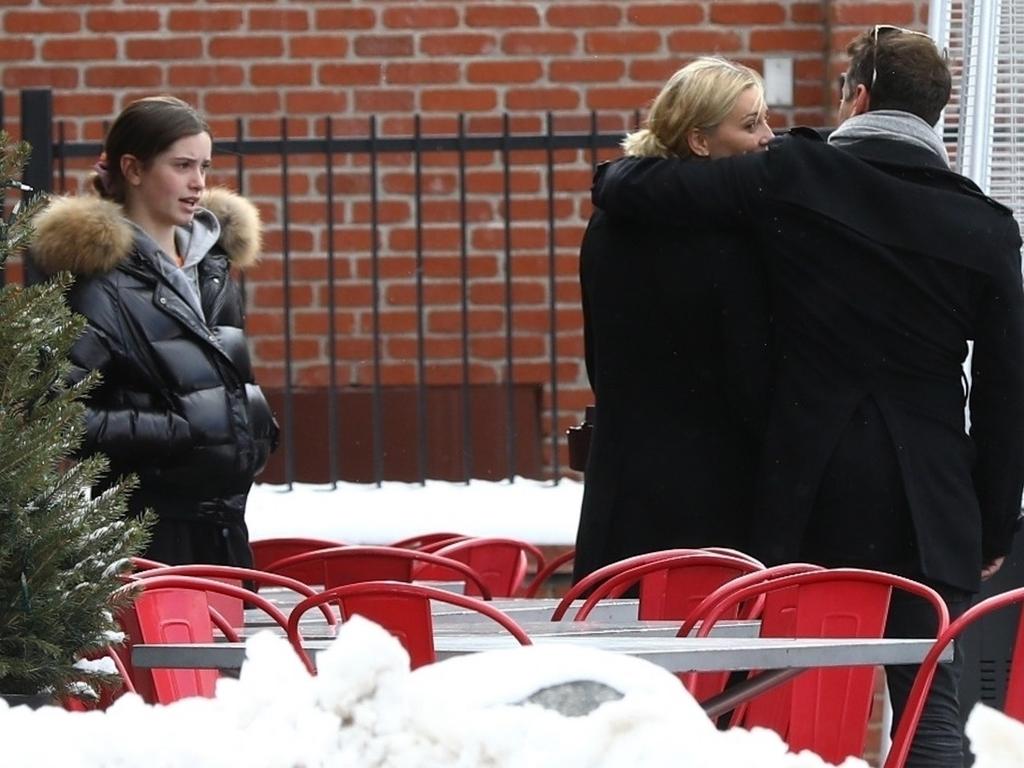 Australian television presenter Karl Stefanovic, grabs lunch with wife Jasmine Yarbrough and kids at CP Burger in Aspen amid axing from the Today show. Karl's axing from the Today show sent shock waves through the Australian media industry on Wednesday. And amid the chaos, the 44-year-old is focused on supporting new wife Jasmine Yarbrough's show business. Within hours of his departure announcement, the father-of-three took to Instagram to support 34-year-old Jasmine's shoe brand Mara and Mine. Picture: BackGrid