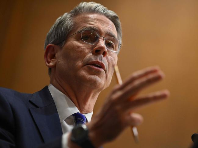 US investor and hedge fund manager Scott Bessent testifies before the Senate Finance Committee on his nomination to be Secretary of the Treasury, on Capitol Hill in Washington, DC, on January 16, 2025. (Photo by ANDREW CABALLERO-REYNOLDS / AFP)