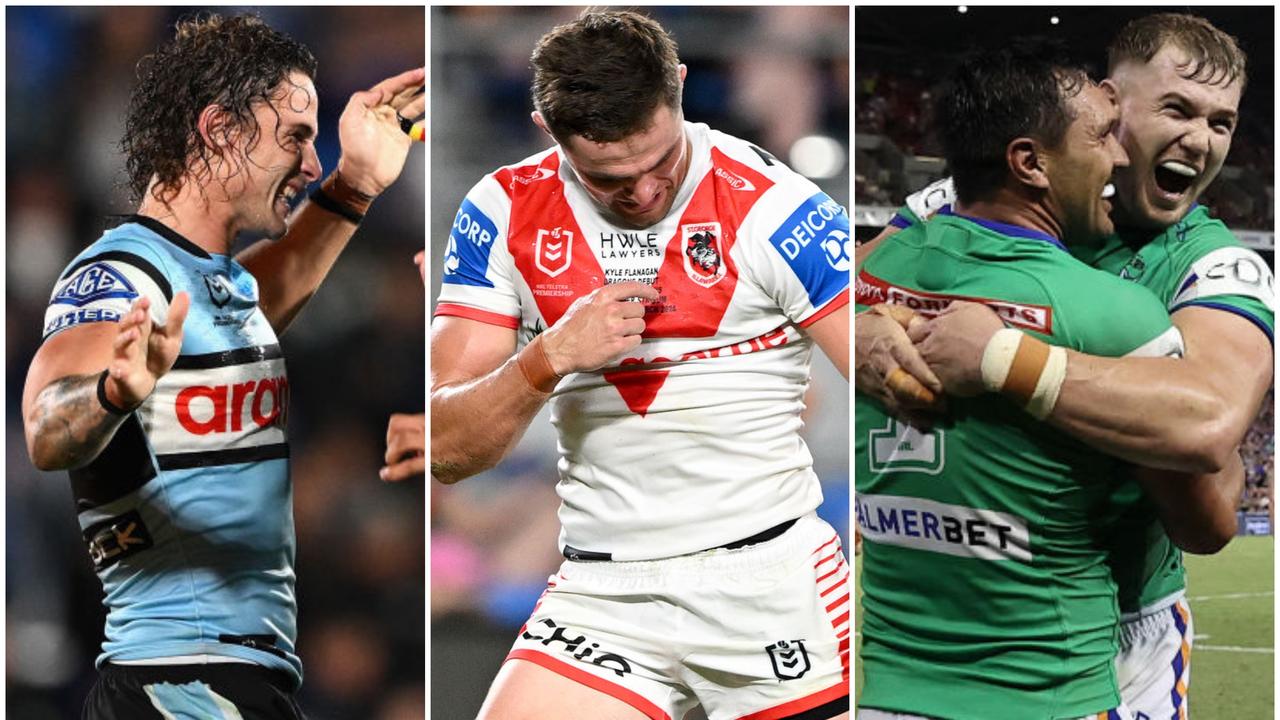 The Sharks, Dragons and Raiders all produced upsets on the road. Getty