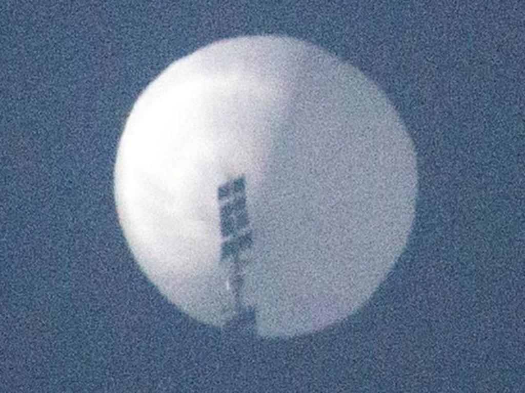 The balloon spotted in the sky over Billings, Montana. Picture: Chase Doak/AFP