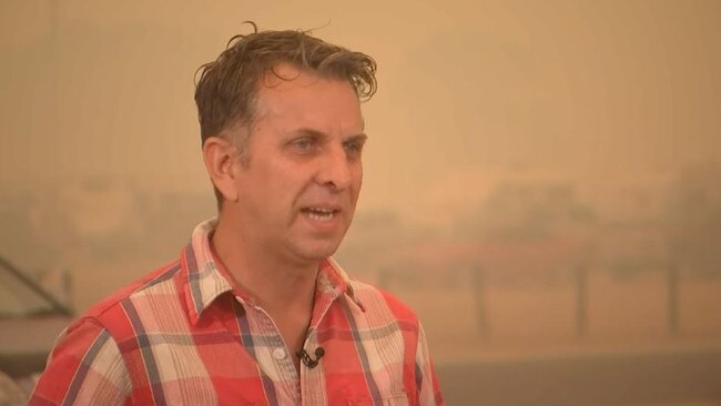 An emotional Andrew Constance during the bushfires. Picture: ABC News Breakfast