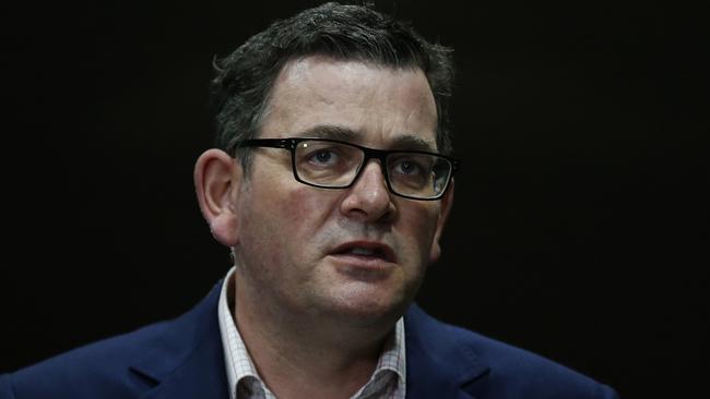 Premier Daniel Andrews announces a snap five-day lockdown for Victoria. Picture: Darrian Traynor/Getty Images