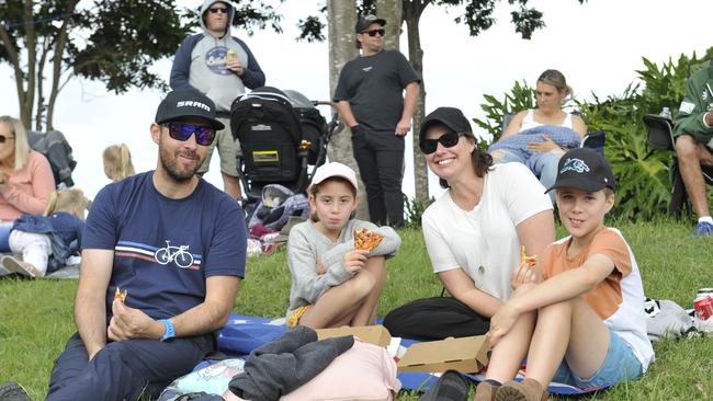 Coffs Coast league fans enjoy the atmosphere at the Cronulla Sharks v Gold Coast Titans match at C.ex Stadium Coffs Harbour. Photo: Tim Jarrett