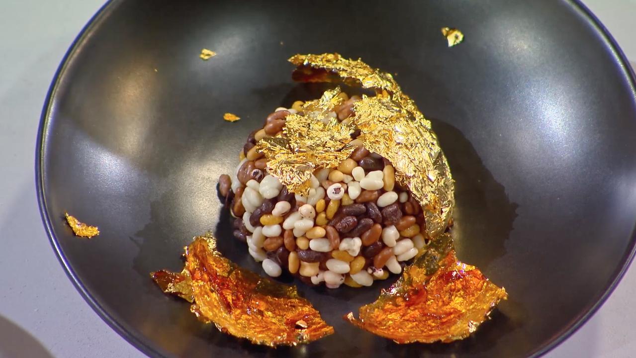 Inside was a play on the children's snack, chocolate crackle. Picture: Channel 10