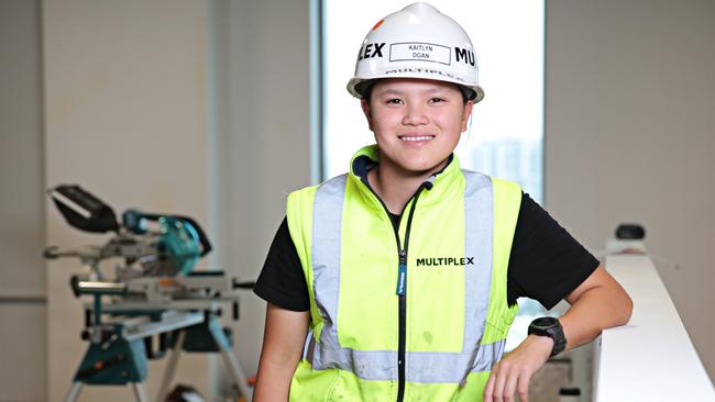 Kaitlyn Doan says more women should join the cunstruction industry. Picture: Adam Yip