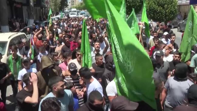 Palestinians protest across West Bank after killing of Hamas chief