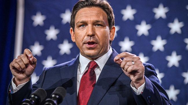 Republican Florida governor Ron DeSantis is a threat to both Donald Trump and Joe Biden. Picture: AFP.