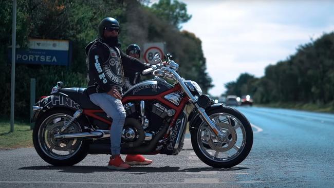 Bikie gangs are using slick, professionally produced videos of their runs and clubhouses in what police believe is a recruitment vehicle. Screen grabs from one of the videos. Picture: Supplied