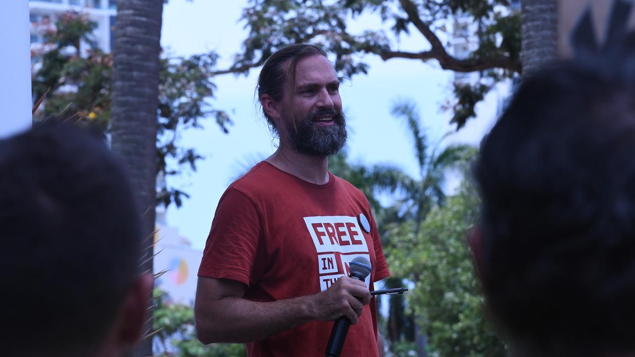 Faces from Darwin's Freedom Rally at Parliament House. Picture: Amanda Parkinson