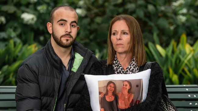 Ms Manno’s brother Alessandro and mother have opened up about their devastating loss. Picture: Jason Edwards