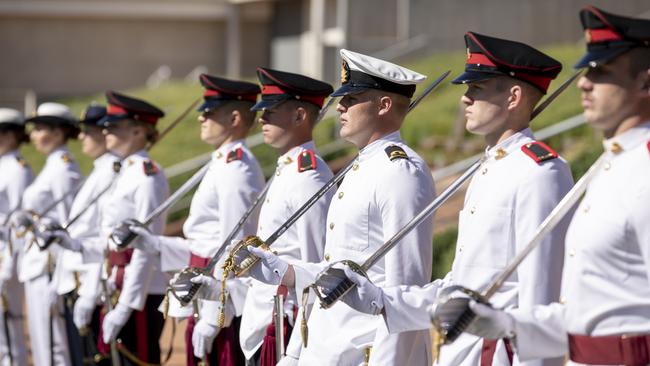 Defence Force cadets at a graduation parade in Canberra.