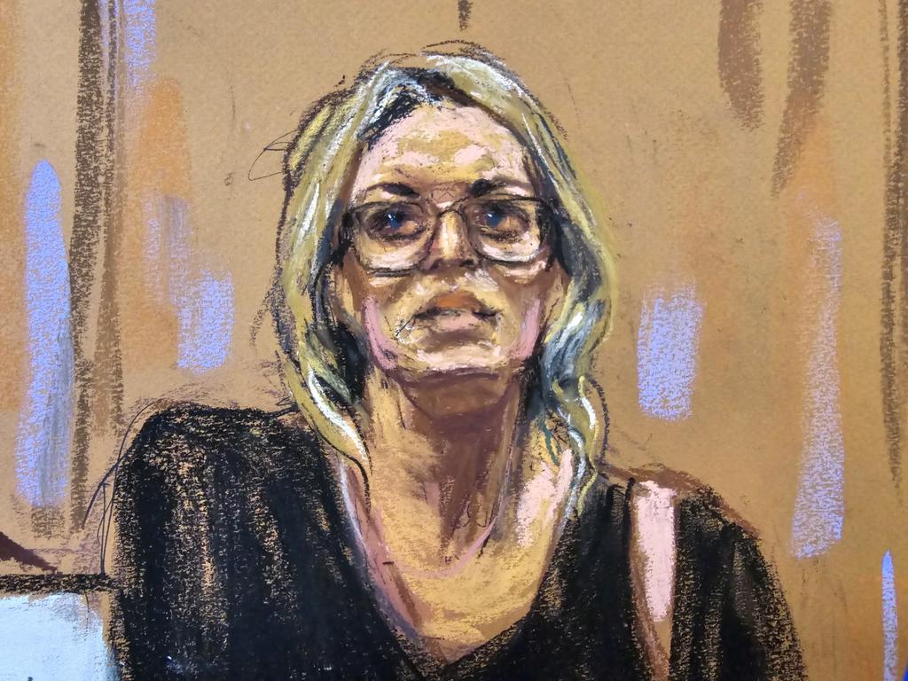 A court sketch of Ms Daniels on the stand. REUTERS/Jane Rosenberg