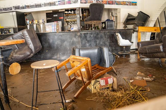 Huge storms late Sunday caused a massive flash flood in the middle of the night in Eugowra, with houses washed off their foundations, and cars and other items strewn though the town. Picture: Chris Watson/Farmpix Photography