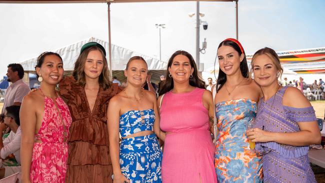 Kaira Leung, Jacklyn Kerr, Logan Wayner, Bella Nicolau, Rachel Lee and Elspeth Varley at the 2023 Darwin Cup. Picture: Pema Tamang Pakhrin