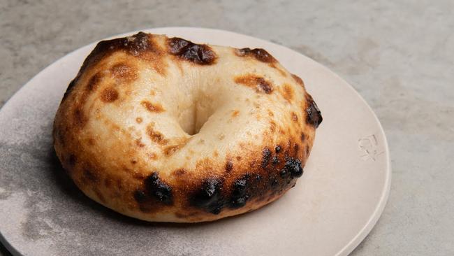 Wood-fired bagel, buffalo curd, macadamia dukkah at Gerard's Bistro, Fortitude Valley. Picture: Supplied