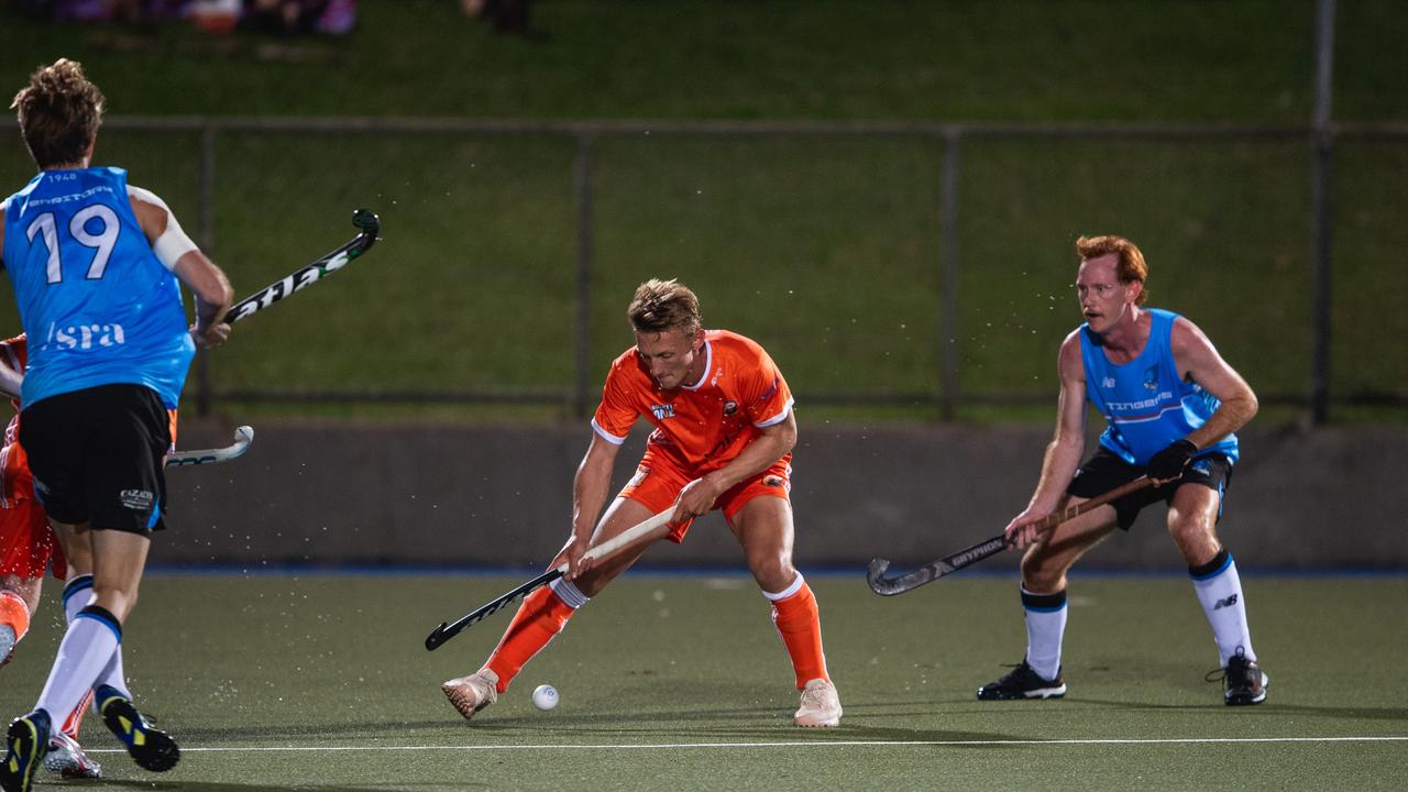 The first Festival of Hockey match between the Territory Stingers and Brisbane Blaze. Picture: Pema Tamang Pakhrin