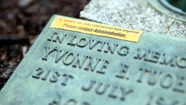 The memorial plot of Yvonne Tuohy, 12, who was killed by child sex fiend Derek Percy in 1969. Picture: HWT library