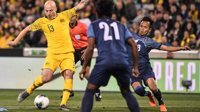 Is Aaron Mooy the Socceroos’ next captain? Picture: AAP