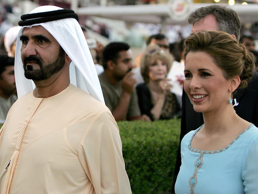 Princess Haya and her husband were often pictured together at high-profile events. Picture: Karim Sahib / AFP