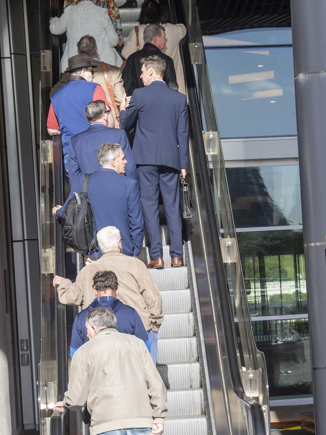 ATC members file into Randwick ahead of the vote. Picture: Jeremy Piper