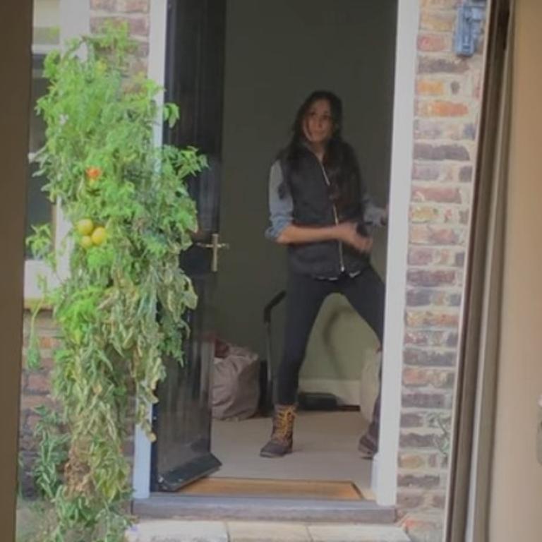 Meghan enjoying some down time in their cottage. Picture: Netflix