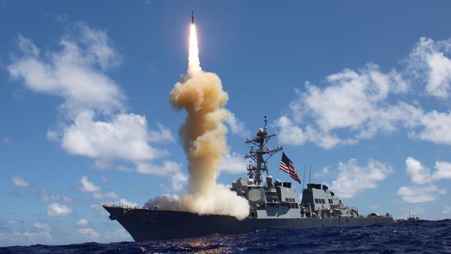 A US Navy guided launches a Tomahawk cruise missile during tests. Picture: USN