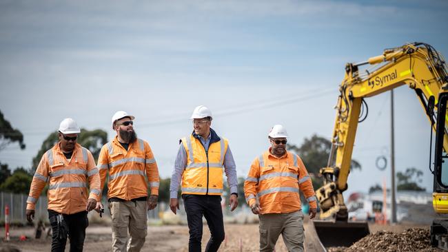 Fifty per cent of the planned level crossing removals have been completed on the Werribee train line, including the pictured Cherry St removal in Werribee. Image: Gavin Blue