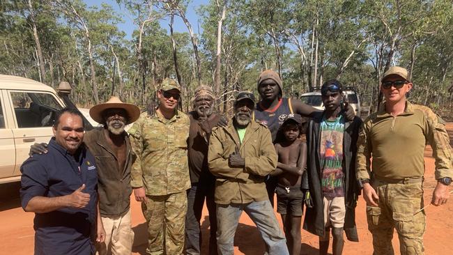 NORFORCE members with Top End community residents. Picture: File