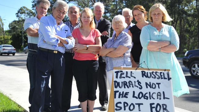 Representatives of action groups against development at South Dural. Picture: Jake McCallum