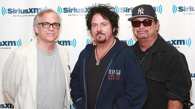 Toto members Steve Porcaro, Steve Lukather and David Paich are gearing up for the band’s 40th anniversary. Picture: Robin Marchant/Getty Images.