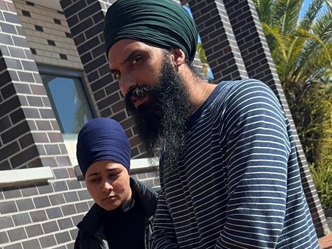 Right: Lovepreet Singh outside Lismore Courthouse facing charges of Dangerous driving occ death-drive manner dangerous and Negligent driving (occasioning death).