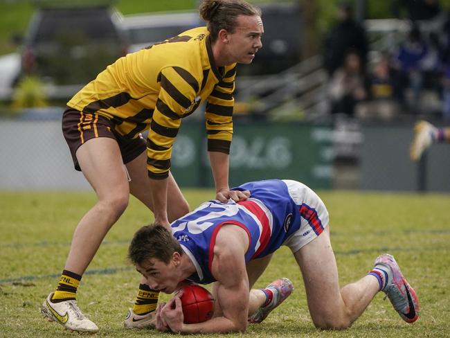 EFNL: Devon McKernan claims the ball for South Croydon. Picture: Valeriu Campan