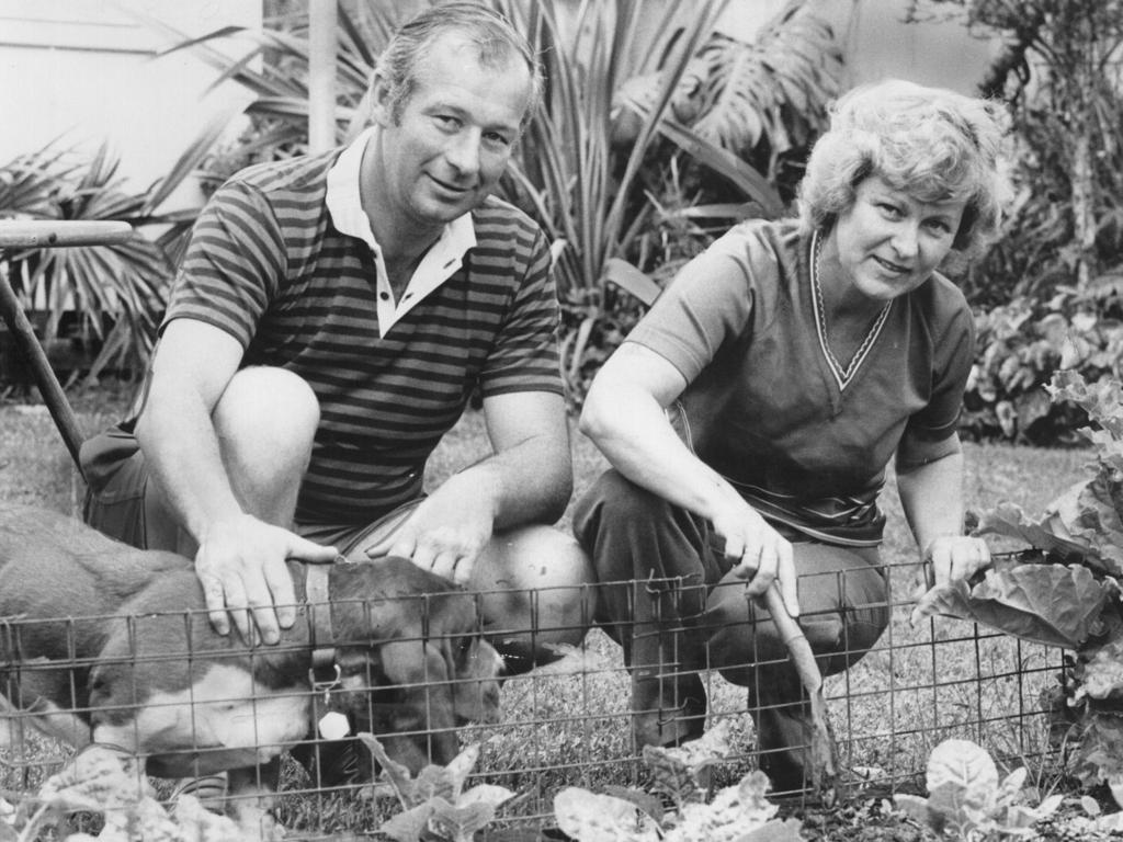 Roger Rogerson, at home with his wife.