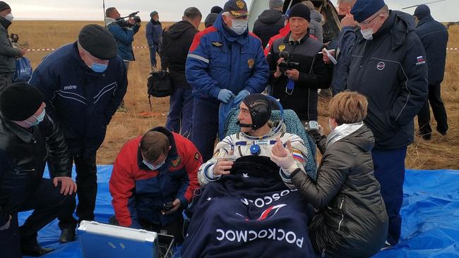 Anatoly Ivanishin gets a medical check on Thursday. Picture: AFP