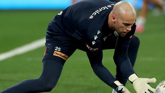 MELBOURNE, AUSTRALIA - MAY 31: Jack Duncan of the Victory warms up ahead of the A-League Men Grand Final match between Melbourne City and Melbourne Victory at AAMI Park on May 31, 2025, in Melbourne, Australia. (Photo by Robert Cianflone/Getty Images)