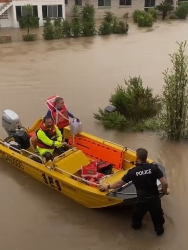 Ingham Woolworths assistant store manager, Julie Buckley, was picked up by SES to open the supermarket to emergency services. Picture: Supplied