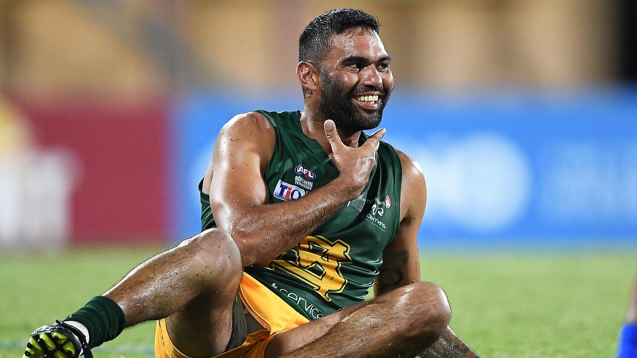 St Mary's Raphael Clarke got the Chaney in the greatest NTFL grand final. Picture: Felicity Elliott/NTFL Media