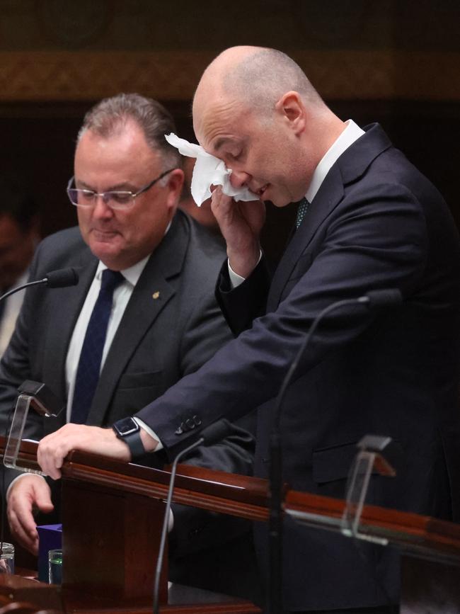 Mr Kean gives his valedictory speech at NSW parliament on Friday. Picture: Tim Hunter