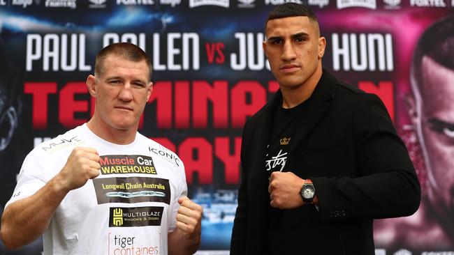 Paul Gallen and Justis Huni will face off in three weeks.