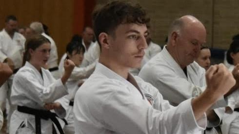 Alice Springs local Harrison Bowhay is fundraising a trip to America to take part in a karate camp to learn skills which can help him teach karate in Alice Springs. February 2025. Picture: Supplied