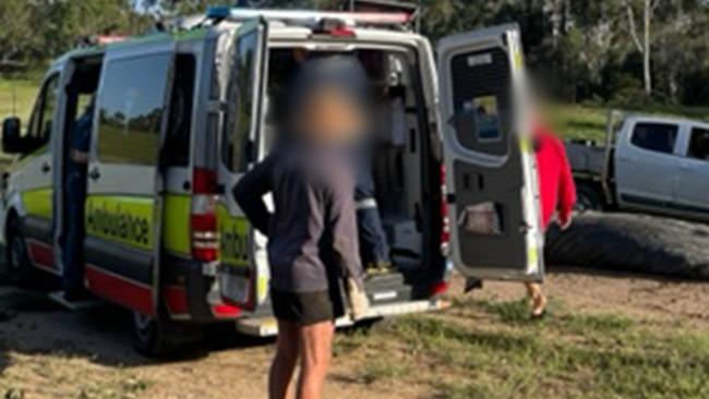 A Bundaberg man has been flown to hospital with leg fracture after crashing while attempting a motorbike stunt jump on a homemade ramp on Friday March 23, 2023.