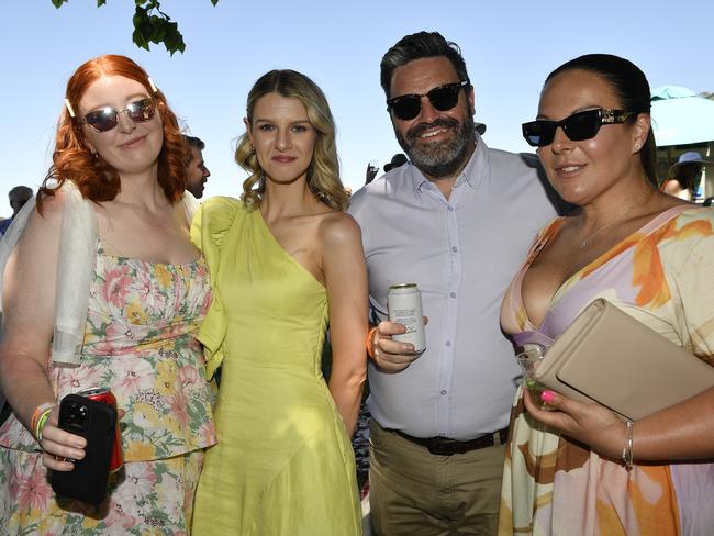 Apiam Bendigo Cup was held at Bendigo Racecourse, Bendigo, Victoria, on Wednesday, October 30th, 2024. Pictured enjoying the horse racing carnival are Gaby, Sarah, Tim, Laura. Picture: Andrew Batsch